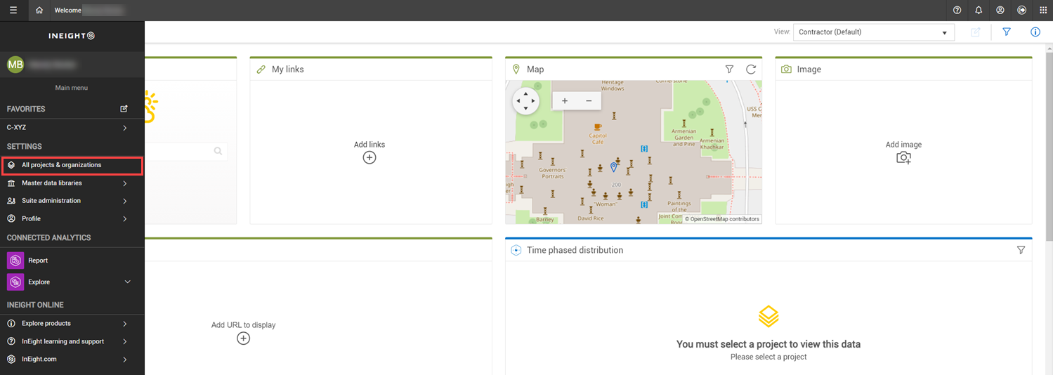 Program Navigation InEight Change - Page Navigation