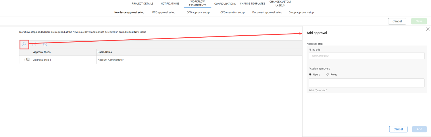 Change Project Settings