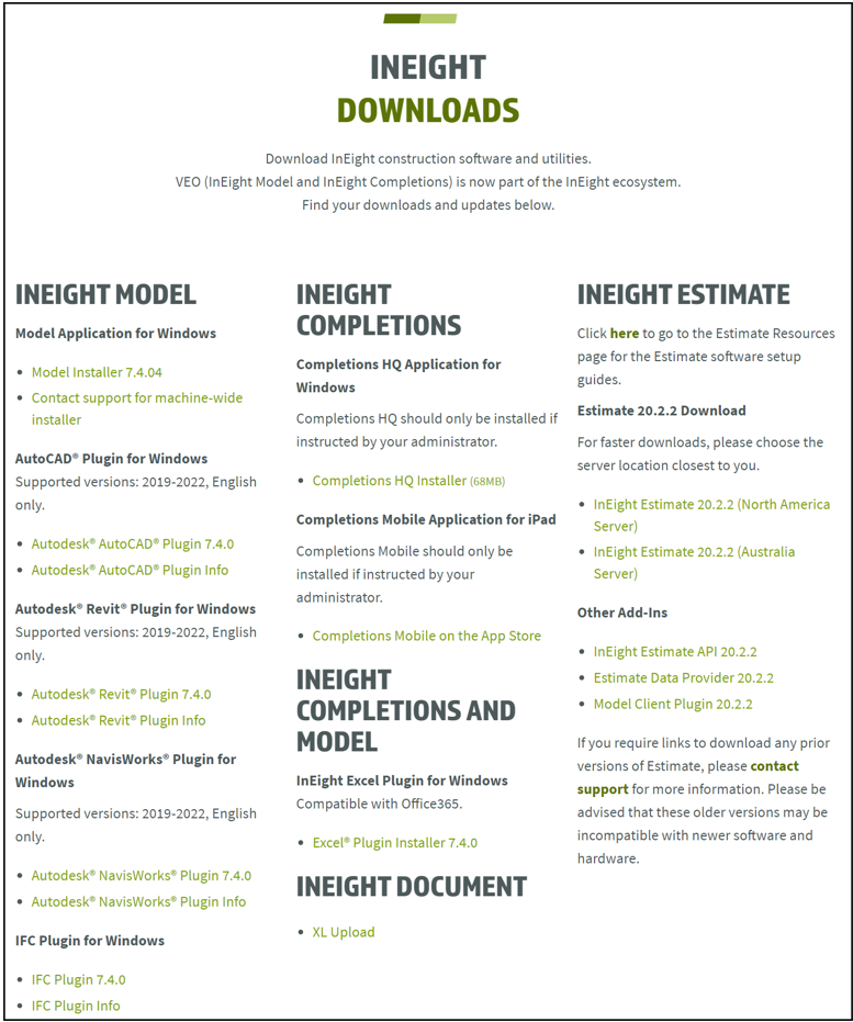 InEight Legacy Completions - Initiate Application