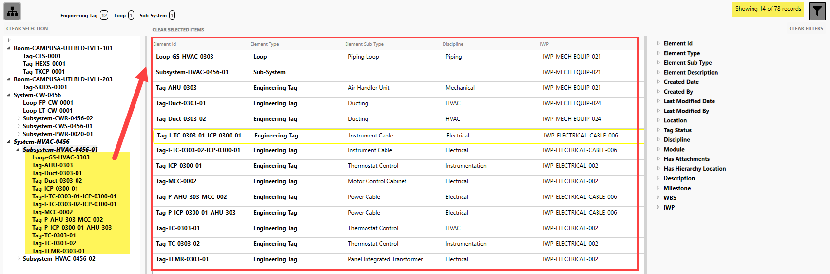Navigate element hierarchy