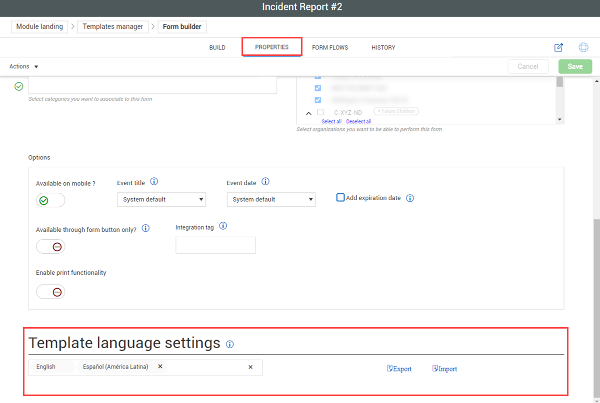 Importing language translations