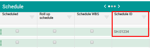 InEight Control - Schedule Data Block