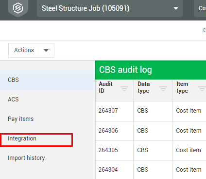 InEight Control - Audit Log - Integration