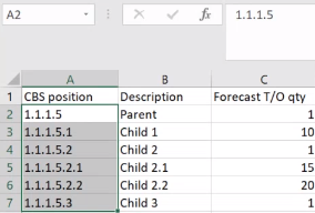 Cost Item Excel Import
