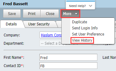 InEight Document Classic - User Audit Log