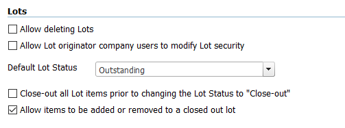 InEight Document Classic - Project Level Settings