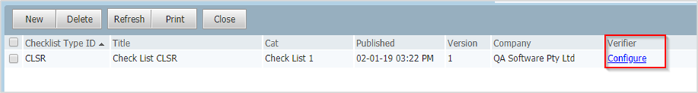 InEight Document Classic - Restrict Verifiers based on Checklist Type