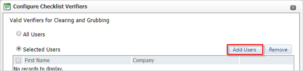 InEight Document Classic - Restrict Verifiers based on Checklist Type
