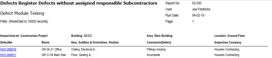 InEight Document Classic - Defects Without Assigned Responsible Sub ...