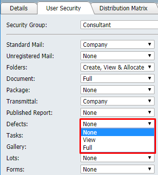 InEight Document Classic - Security Settings