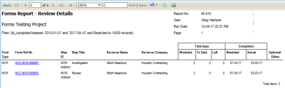 InEight Document Classic - 010 – Report – Review Details