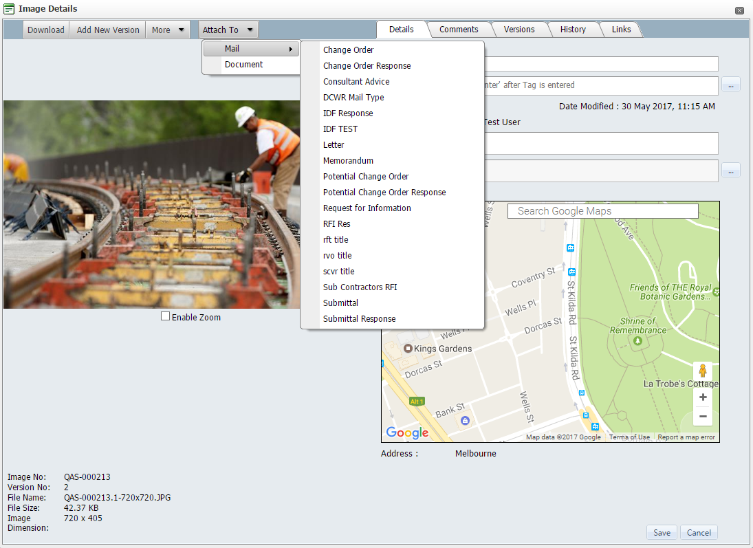 InEight Document Classic - Attaching Project Gallery Images to Other ...