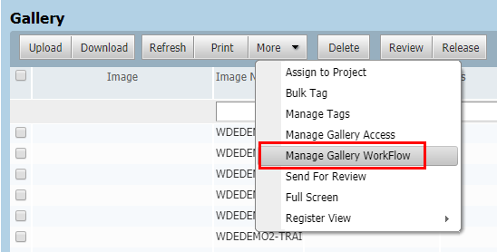 InEight Document Classic - Sending Project Gallery items for Review