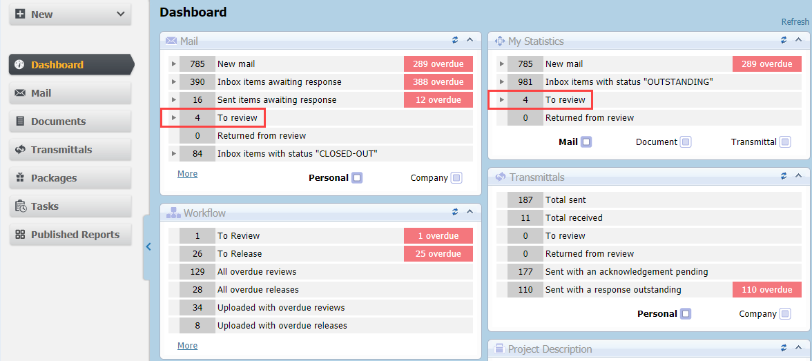 InEight Document Classic - Conducting Mail Reviews