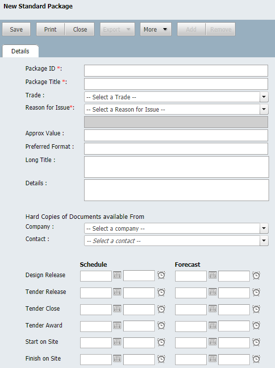 Packaged File Example Creating a Standard Package