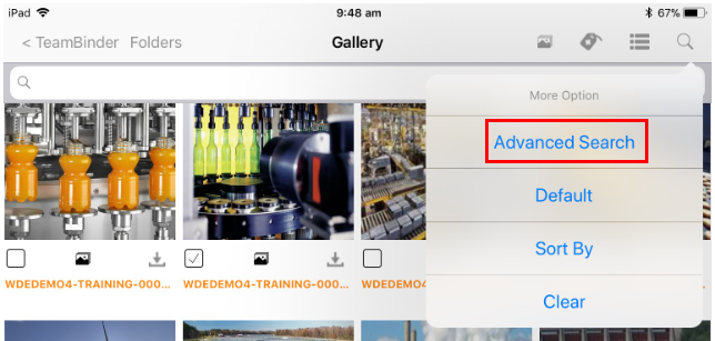 InEight Document - Project Gallery Search Features