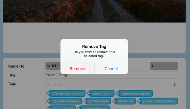 Add/remove Tag Ui InEight Document - Removing Tags