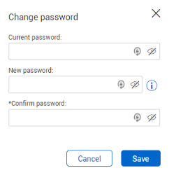 Change password panel