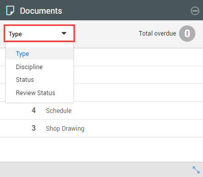 Documents Dashboard tile