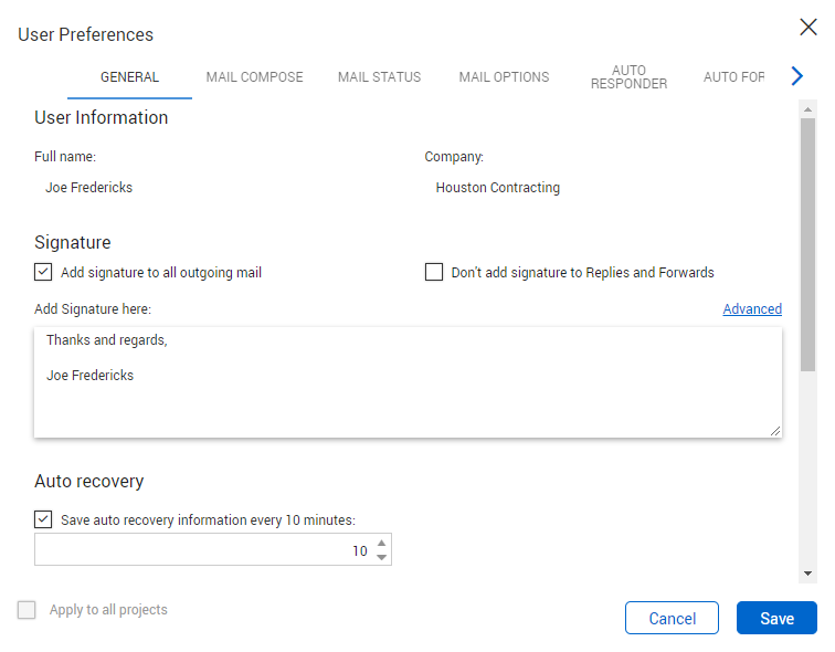 General Settings