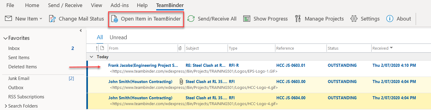 Managing Mail within Outlook