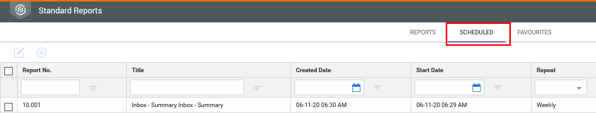 InEight Document - Scheduling of Reports