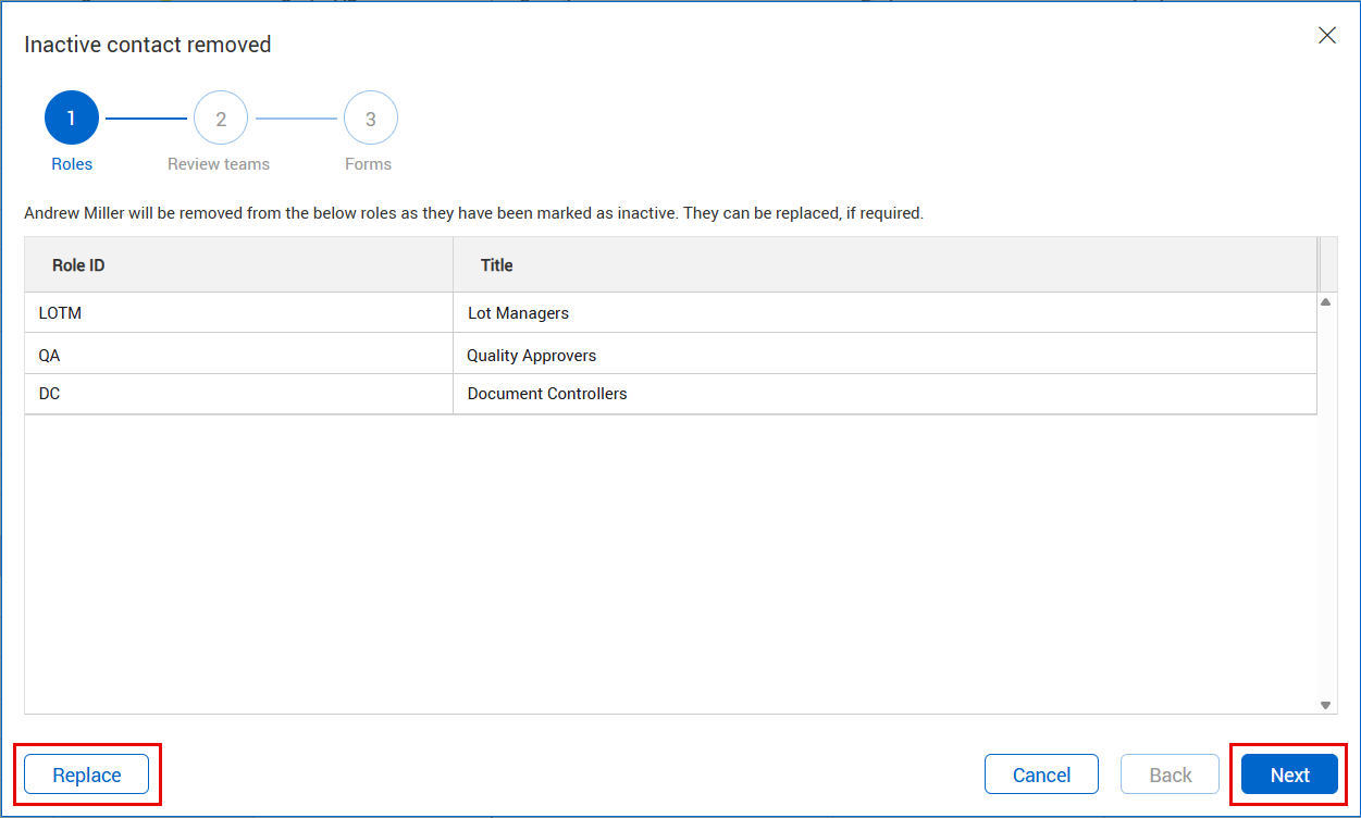InEight Document - Making contacts inactive