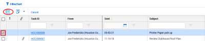 Duplicate button to create a new task on the selected task