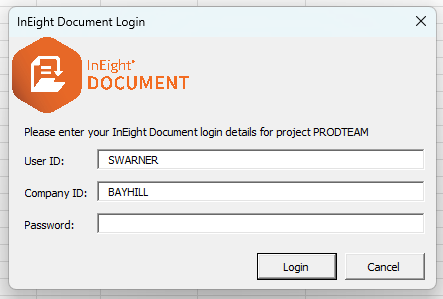 InEight Document - Default Settings