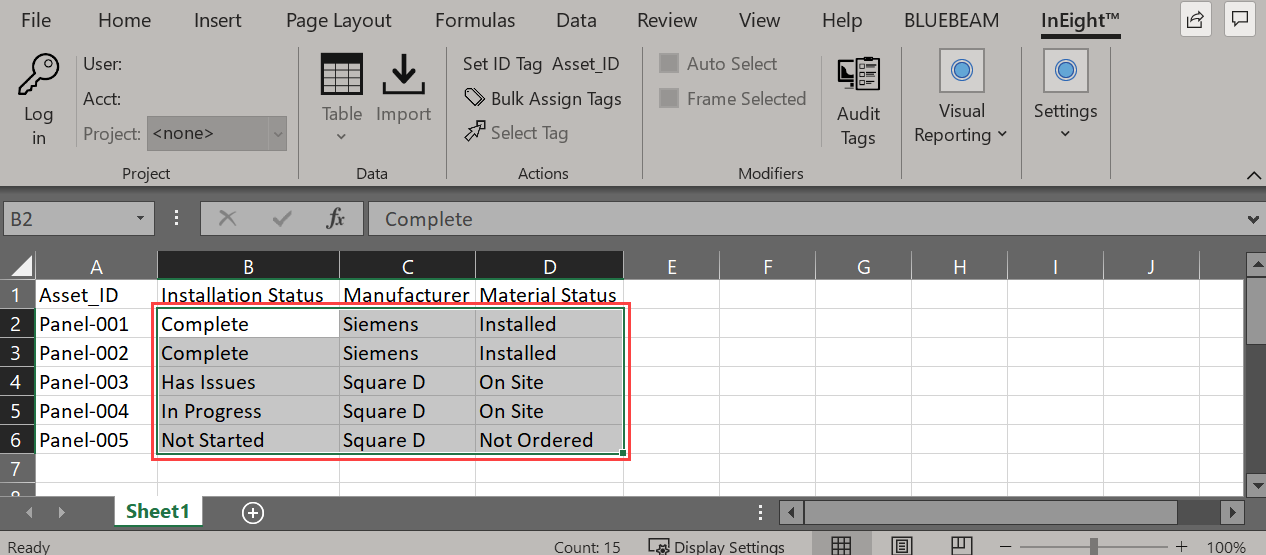 Import Tags from Excel