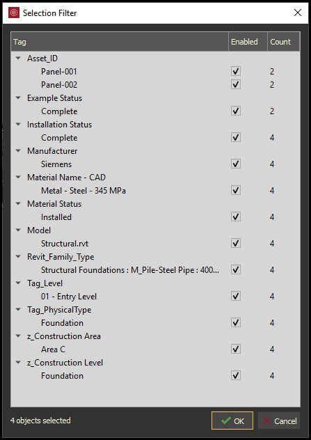 Selection Info Overview