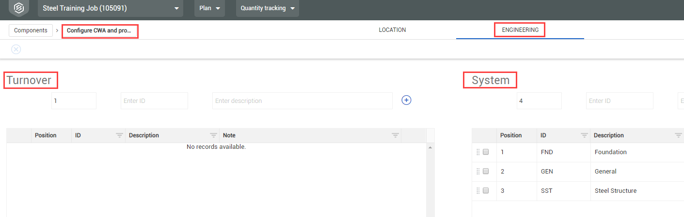 InEight Plan - Component Creation from Scratch
