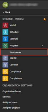 Time Center Navigation