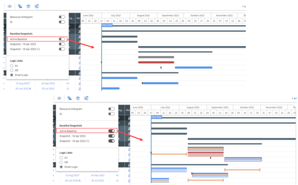 InEight Schedule - Baseline/Snapshot