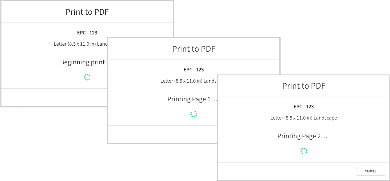 Print Status Window InEight Schedule - Print View