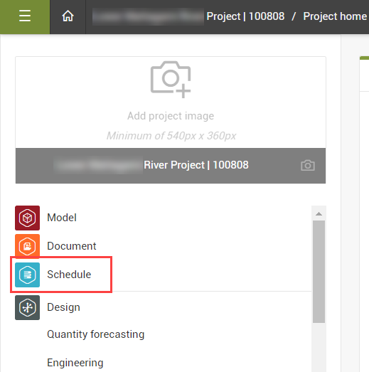 InEight Schedule - Schedule Navigation