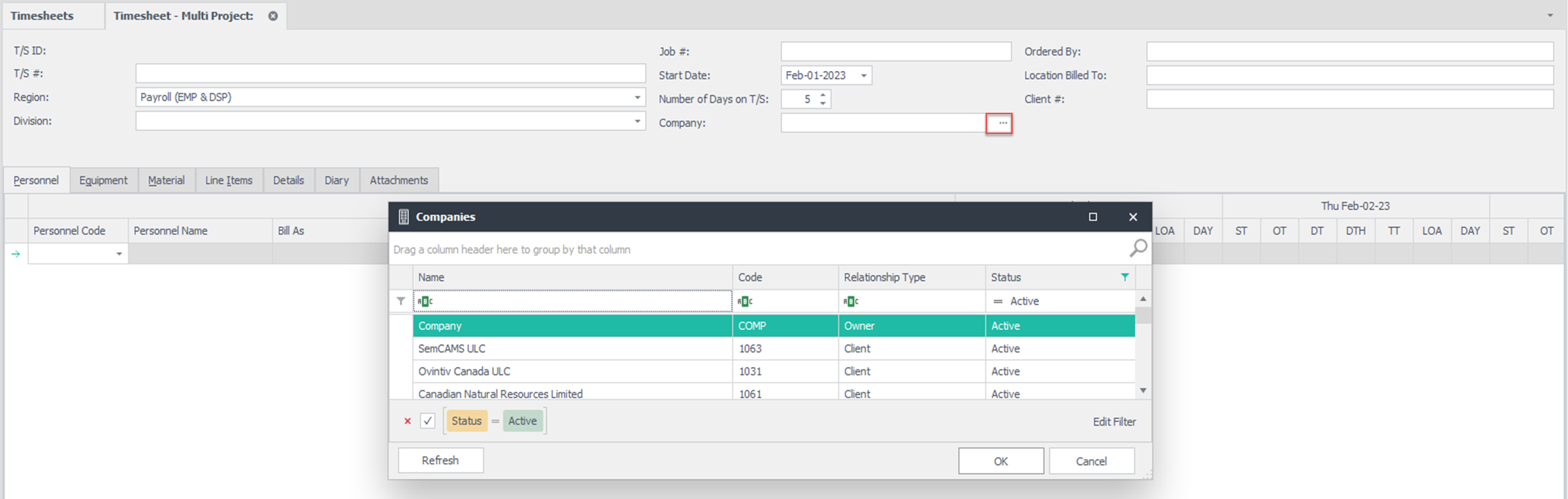 InEight Billings - Creating a Multi-Day, Multi-Project TimeSheet