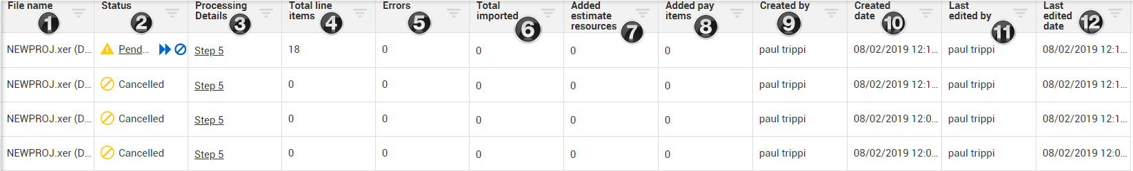 InEight Control - Audit Log