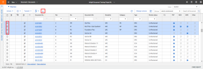 Download icon with selected downloadable files in register