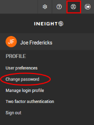 Change Passoword in profile settimgs