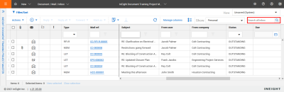 Simple search field from Mail register