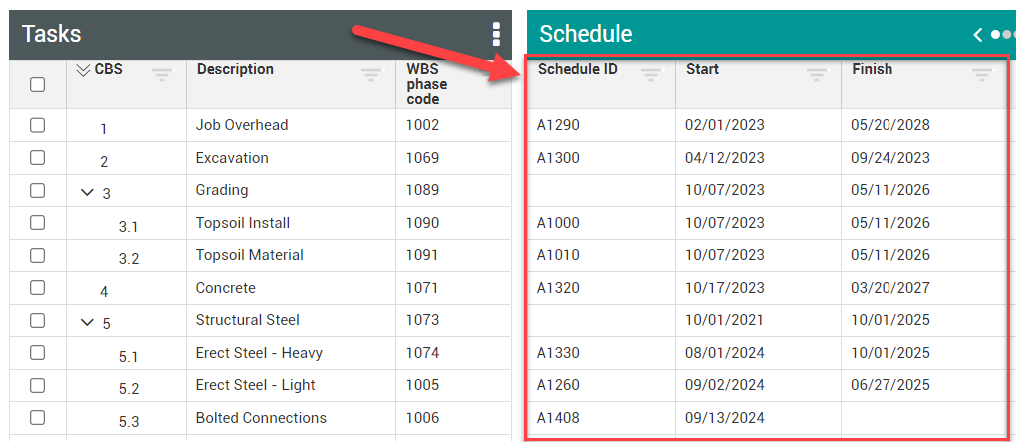 A screenshot of a schedule

Description automatically generated