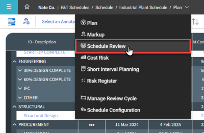 A screenshot of a schedule review

Description automatically generated